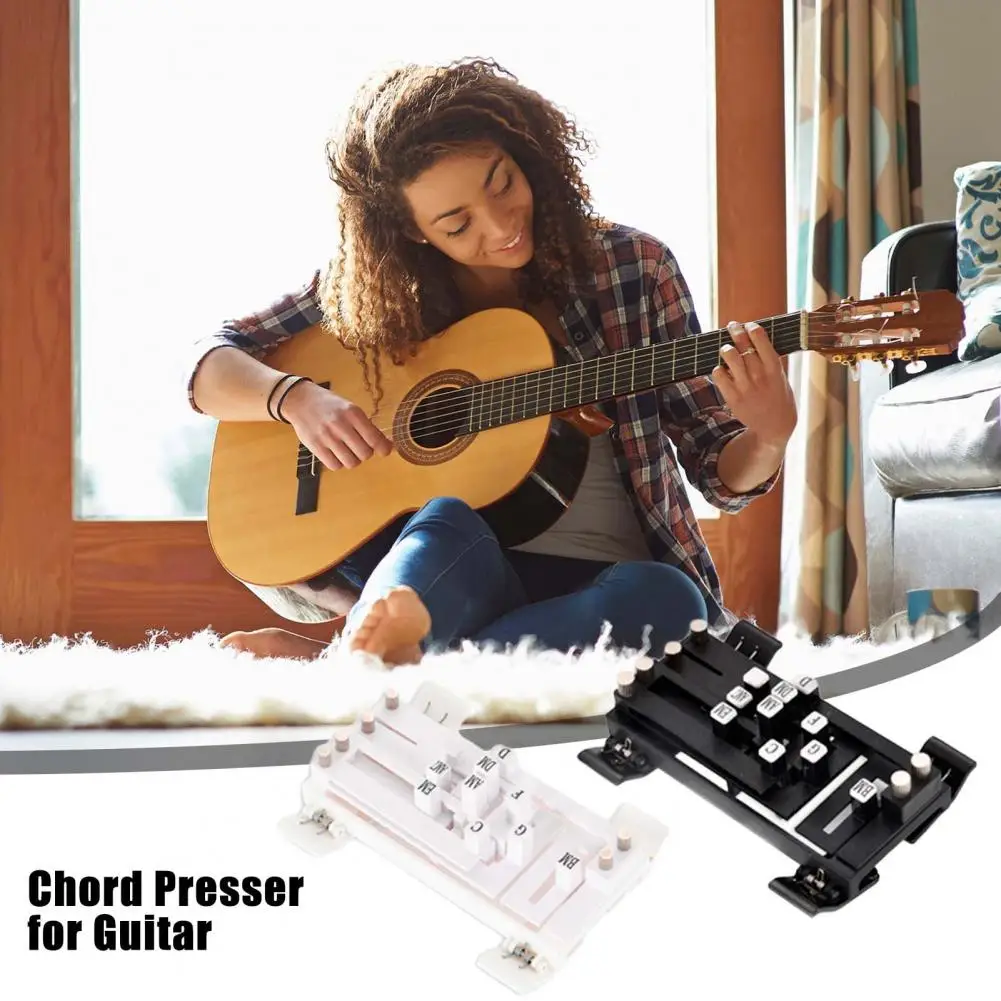Guitar Chord Aid One-Touch Chords Presser Guitar Learning Tool Chord Trainer Practice Aid for Beginners Lover