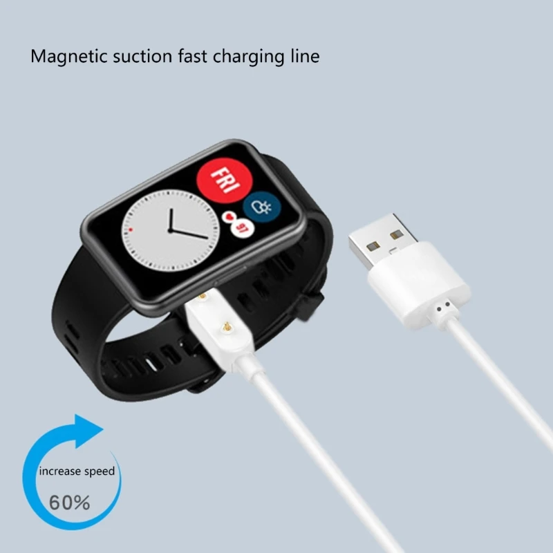 Smartwatch Charger Dock Adapter 2 Pin USB Charging Cable Power Charger for Band 7 6 /Watch Fit / Band 6