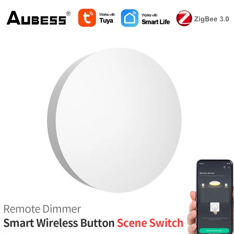 

Tuya ZigBee Button Smart Scene Switch Multi-scene Linkage Wireless Remote Control Intelligent Smart Home Zigbee Gateway Required