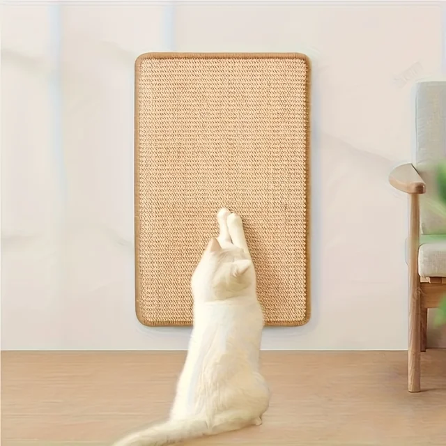 Sturdy Sisal Cat Scratching Post - Sofa-Safe Design, Durable Natural Sisal Material Promotes Healthy Nail Care and Furniture Protection, Ideal Gift for Cats, Simple Pet Accessory, Safe Pet Material, a Must-Have for Pet Lovers 4
