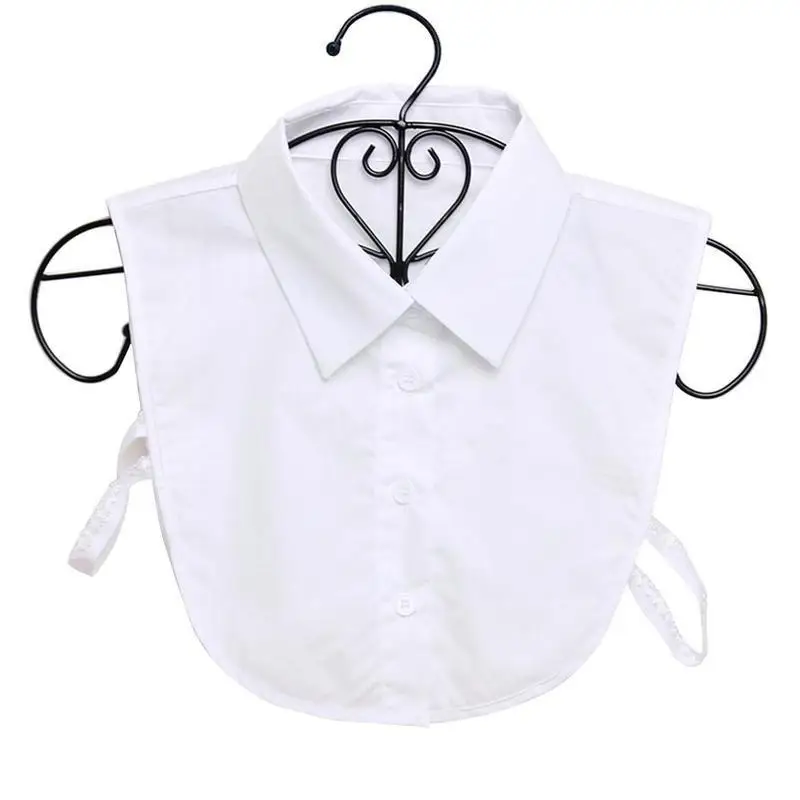 

Shirt Fake Collar Vintage White Tie Detachable Collar removable Dickie Clothes Women False Accessories Collar Lapel P0V2