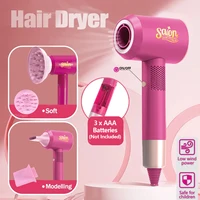 Chriyungel Kids Beauty Salon Set with Pretend Hair Dryer Role Play Beauty Makeup Toy Pretend Play Styling Tool Gifts for Girls 4