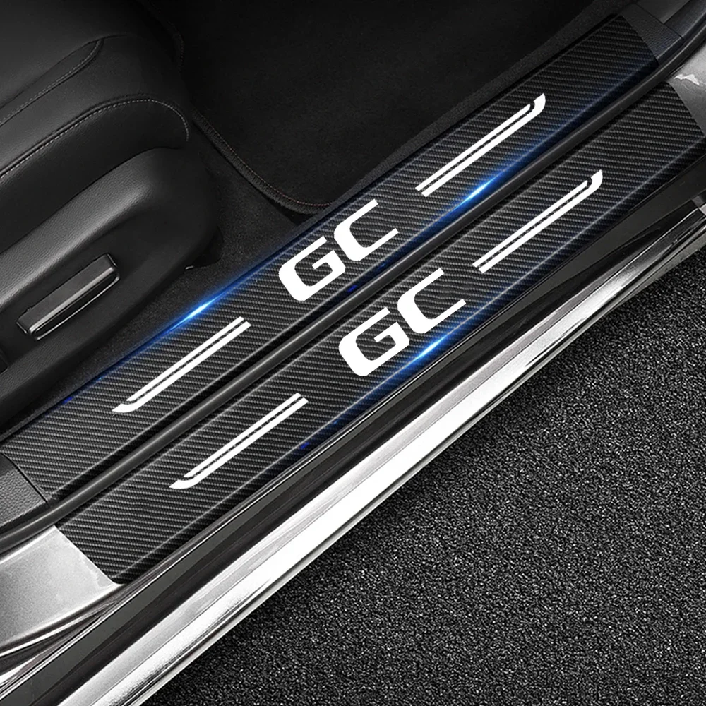 Фото Накладка на порог автомобильной двери из углеродного волокна для логотипа Lexus GC, защита БАГАЖНИКА АВТОМОБИЛЯ, защитная отделка, аксессуары для панели двери против царапин №1