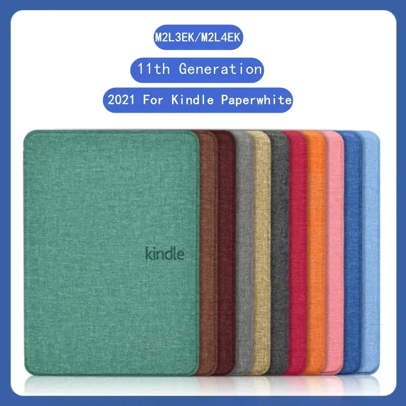 Capa Protetora de Tecido Inteligente Magnética para Kindle Paperwhite Capa de 11ª Geração 6.8 M2l3ek M2l4ek Versão 2023