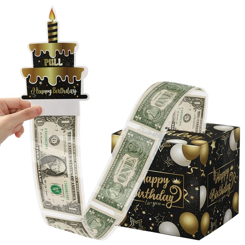 Birthday Money Gift Boxes with Pull-Out Happy Birthday Card, Fun Cash Surprise Packagin... - SKU MGB01127 - UGI Packaging