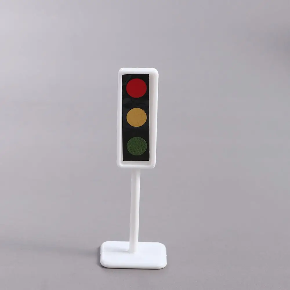 15Pcs/Set Traffic Toys Traffic Signs Mini Traffic Signs Model Toy Road Block Puzzle Plastics City Traffic Toy for Kids