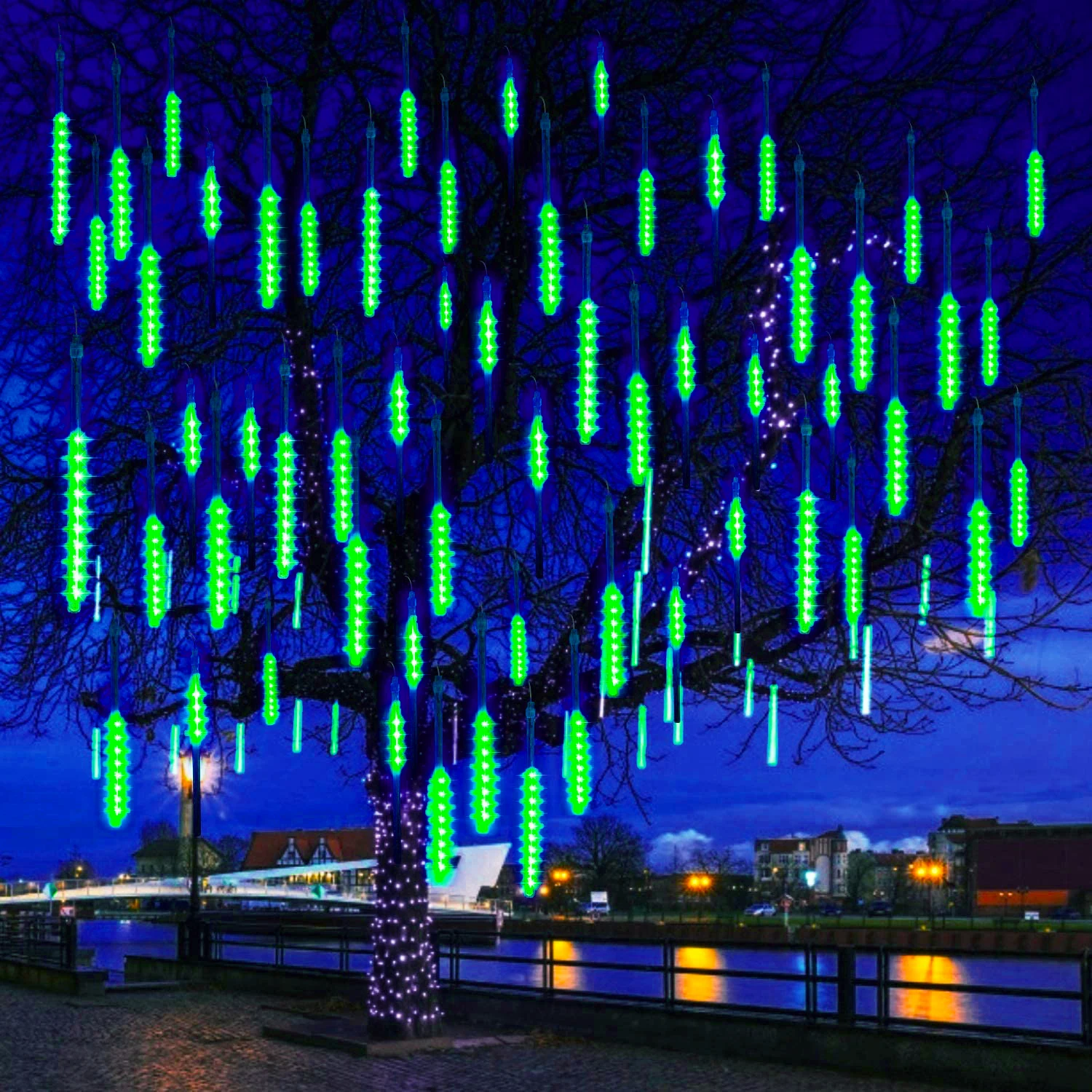 thumbnail image 1 of 30CM/50CM Waterproof LED Meteor Shower Rain Lights Falling String Lights for Outdoor Home Garden Wedding Party Holiday, 1 of 5