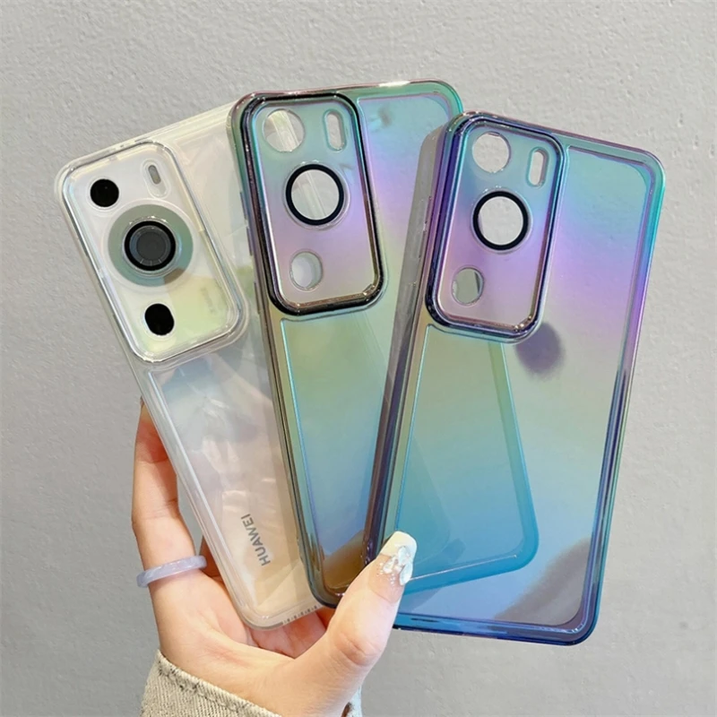 Soft Silicone Transparent Shockproof Bumper Phone Cover with Camera Protection