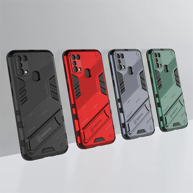 Shock-Resistant Magnetic Armor Phone Cover with Stand Holder