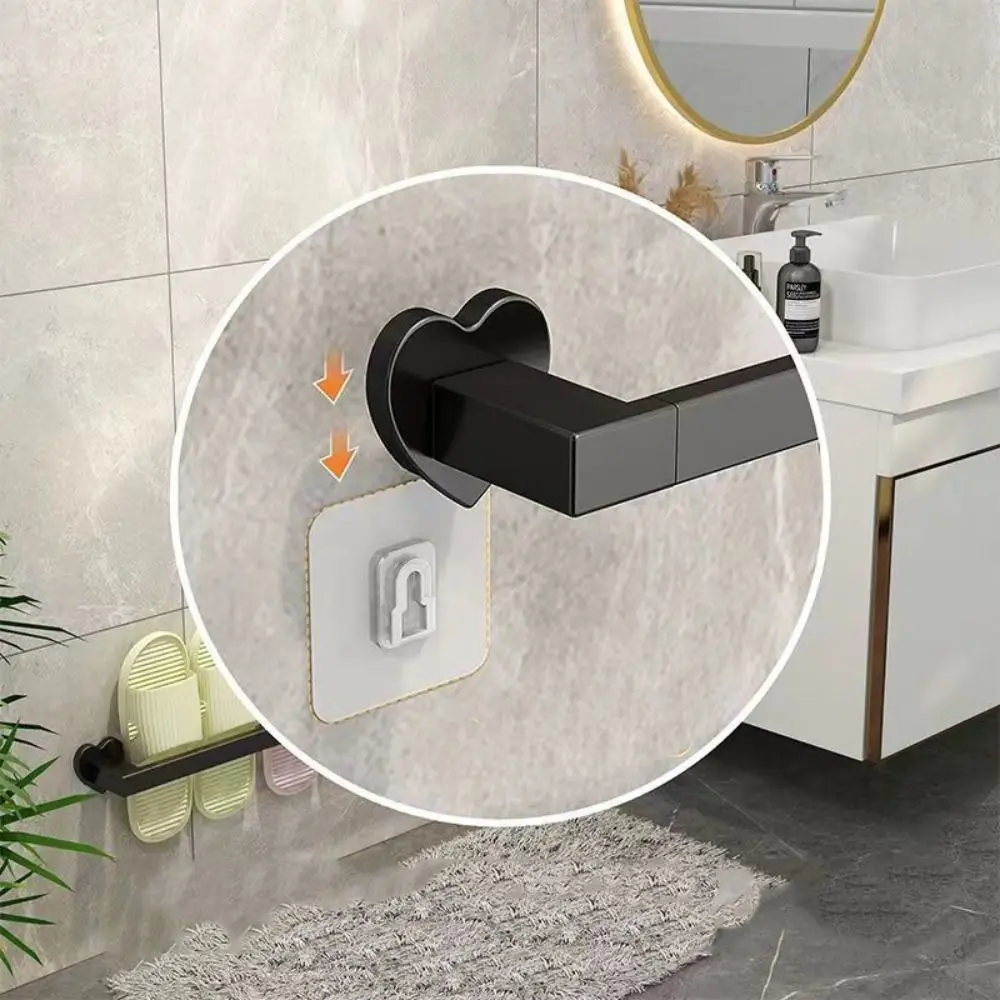 Description Picture 5 of itemFashion Slipper Rack Bathroom Wall-mounted Storage Shelf Portable Towel Hanging Holder Save Space Shoe Stand Rack