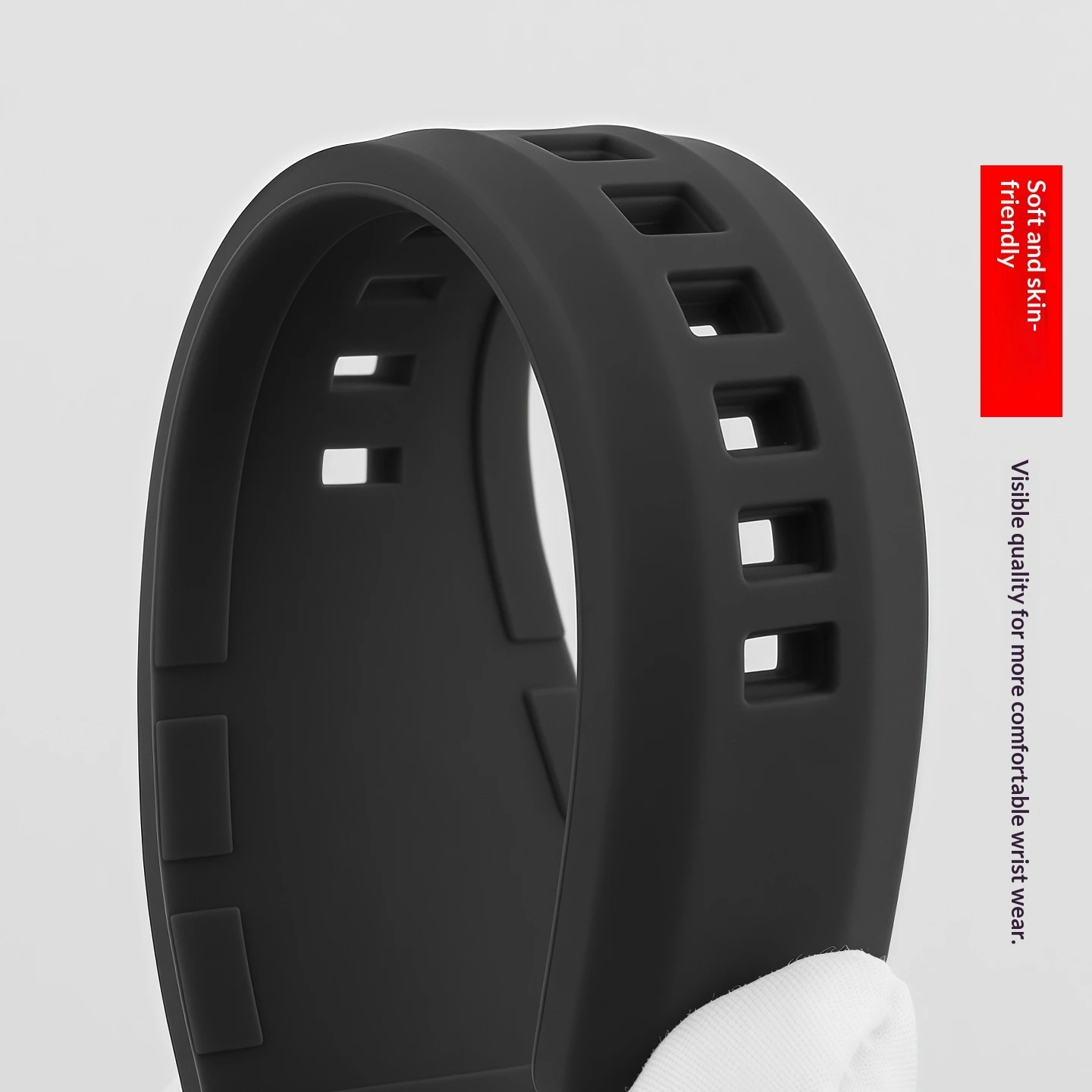 Waterproof Silicone Sports Watch Strap | Soft 24mm Rubber Wristband