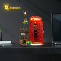 Brick Bling LED light model 21347 is suitable for Red London Telephone Box block gifts (only including lighting accessories) 1