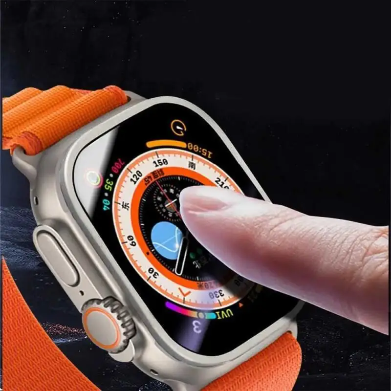 Gehärtetes Glas für Apple Watch Ultra 3 49 mm, Displayschutzfolie, kratzfeste Folie, Aluminium-Metallstoßstange für iWatch Ultra 2 1 49 mm – Detail 12