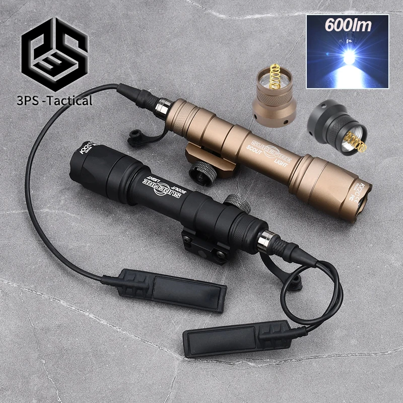 Tactical SF M600 M600B M600C M300 Weapon Gun Light Lanterna Rifle Flashlight Pistol Scout Light Torch Hunting Picatinny Rail tactical sf surefir x300u x300 ultra xh35 metal pistol gun strobe led light fit 20mm rail airsoft weapon hunting flashlight