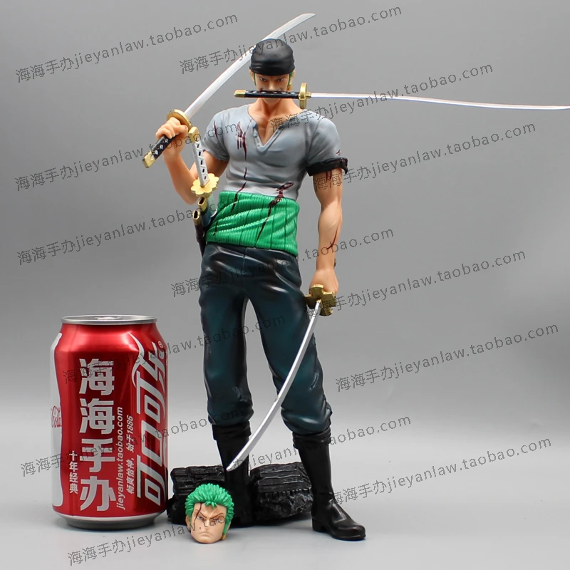 Anime One Piece Figures Roronoa Zoro Action Figures 30Cm Double-Headed Pvc Model Collection Ornamenten Toys Regali Per Bambole Di Compleanno