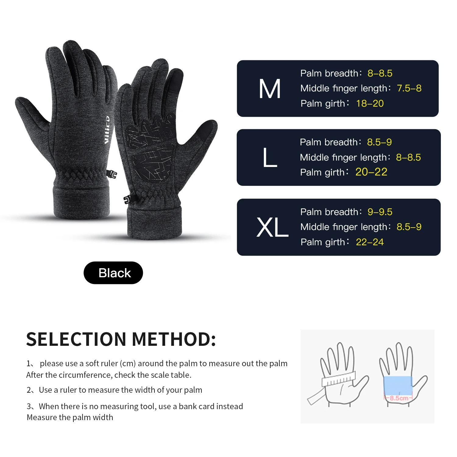 Winter Unisex Snowboard Ski Gloves Non-slip Touch Screen Waterproof Motorcycle Cycling Fleece Warm Snow Gloves