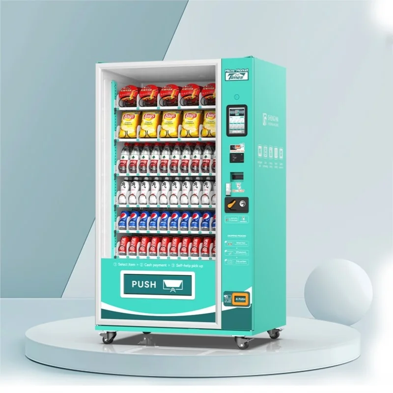 High quality Customized Touch Screen Vending Machine For Foods And Drinks Combo Vending Machine With Card Reader new 6av6647 0ak11 3ax0 touch screen perfect quality