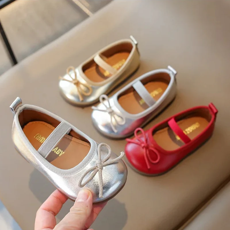 Girls Flats PU Leather Shoes Spring Autumn Kids Dancing Shoes For Girl Soft Flexible leather shoes girls shoes girls flats