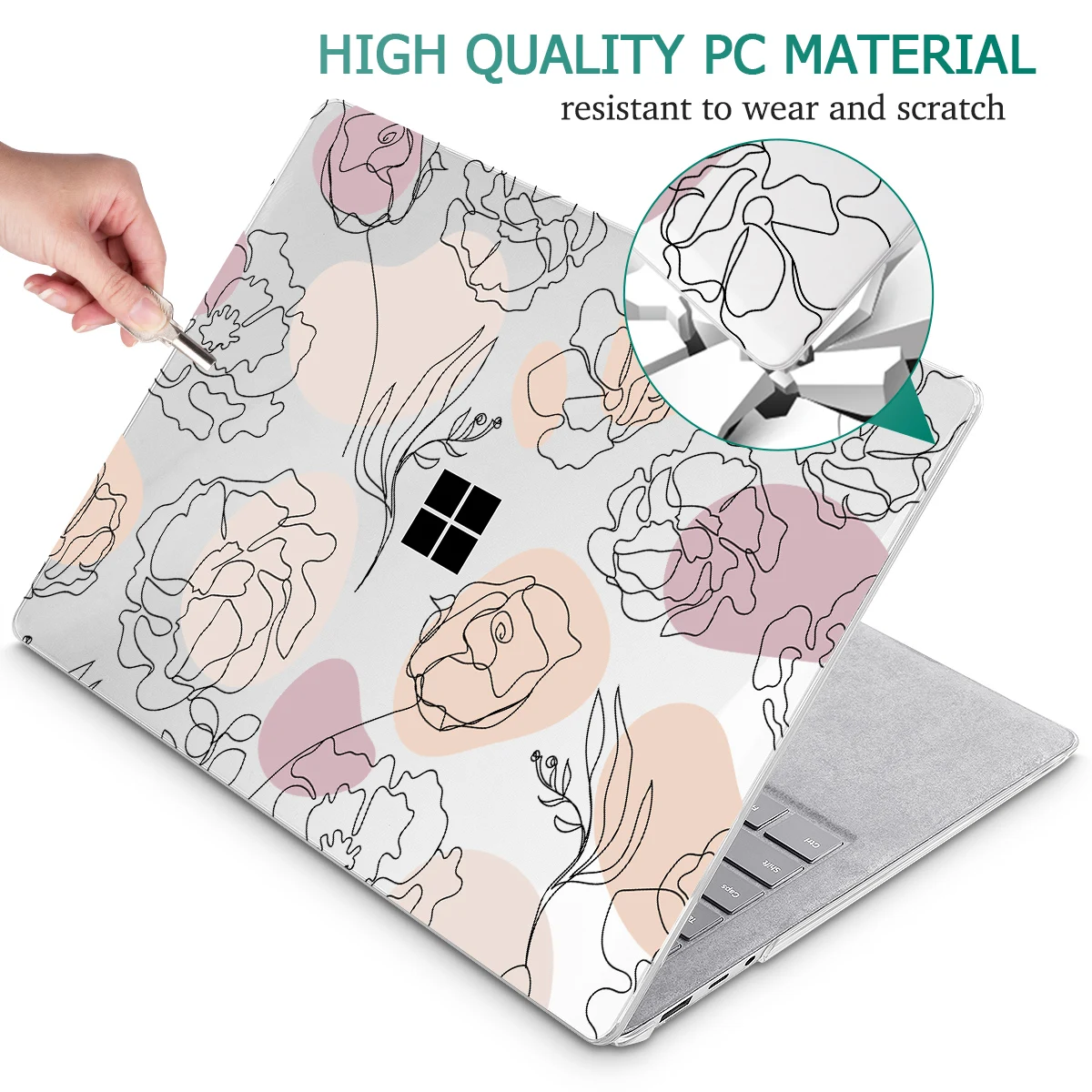 Estojo Rígido de Planta com Alcantara Palm Rest 135 Microsoft Surface Laptop Modelo 1769 1859 1958 1963 20232023 - Imagem 3