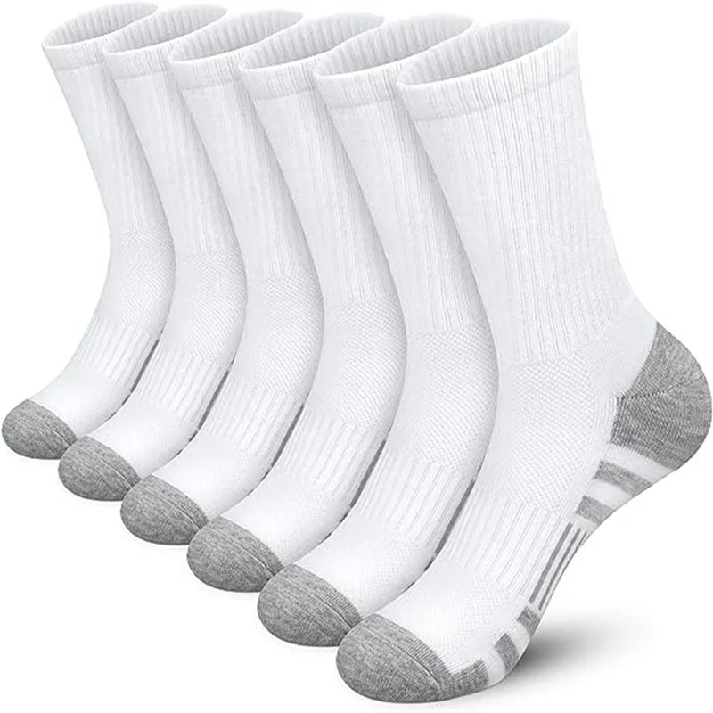 6 Pairs of New Style High-Quality Comfortable Soft Men's Outdoor Gym Socks Large Size Ground-Gripping Football Socks