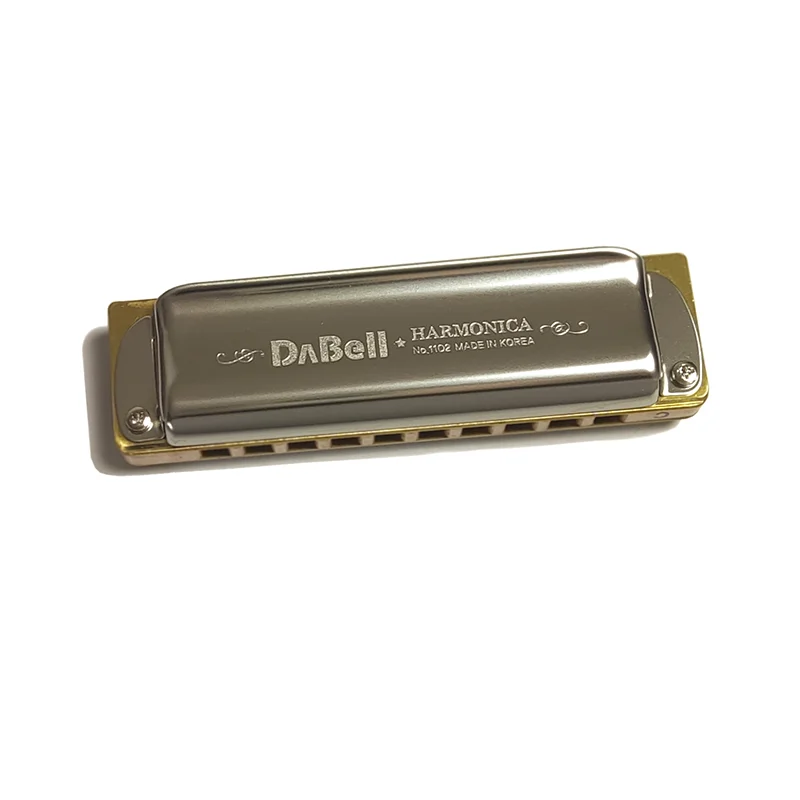 Harmonica Blues Harp Mouth Organ 10 Holes Stainless Steel Cover Plates Maple Wood Comb Korea