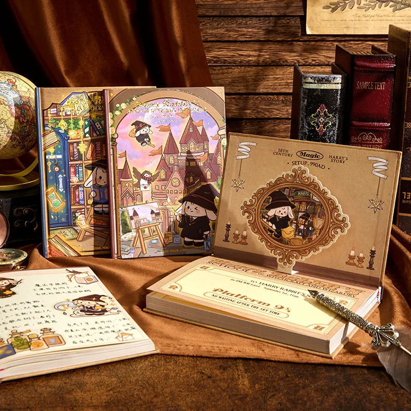 Retro-Harry-Rabbit-s-Magic-School-Series-B6-Notebook-Exquisite-Notepad ...