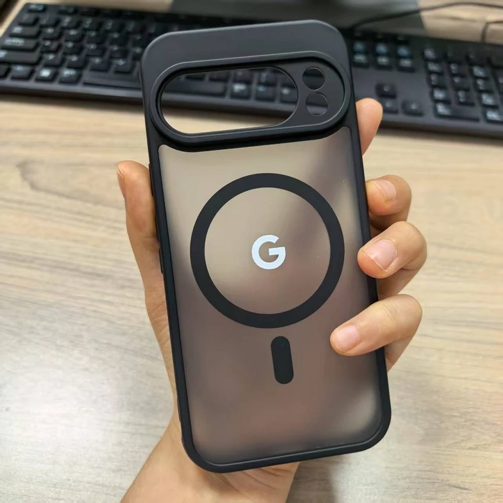 Magnetic Charging Matte Clear Shockproof Case with Translucent Frosted Shell
