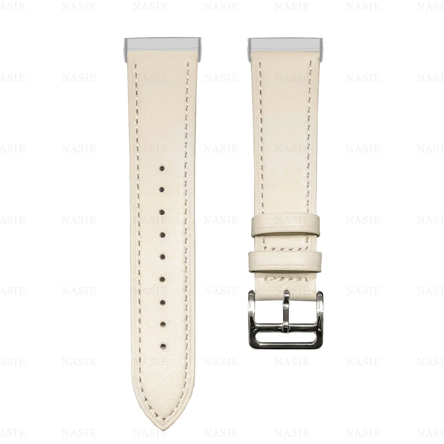 Premium Leather Band for Fitbit Versa and Sense - Men's Watch Bracelet Replacement Strap