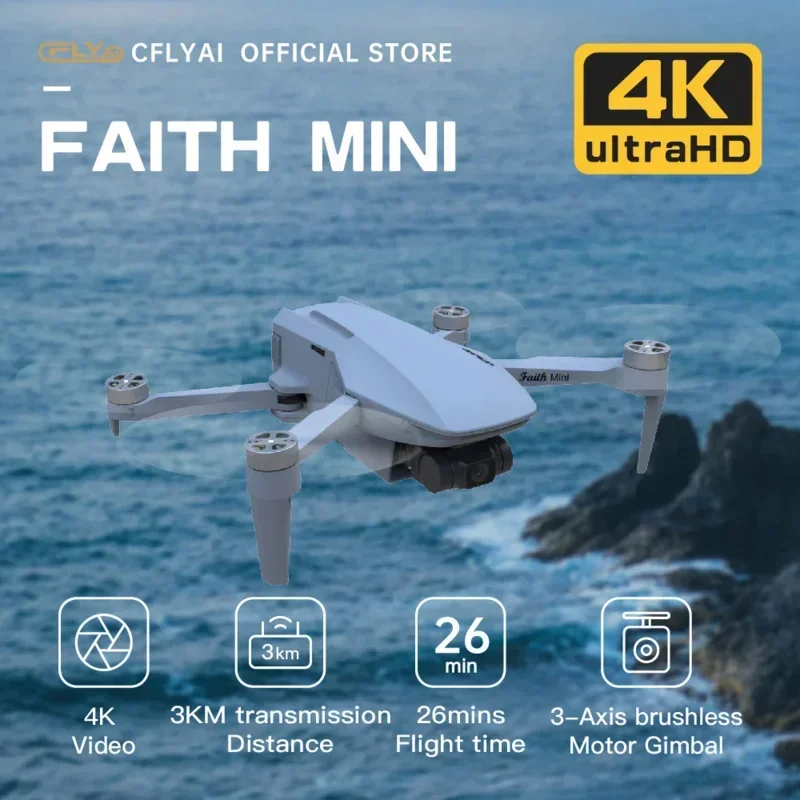 

4K Professional With HD Camera GPS Dron RC Quadcopter 5GWifi 3-Axis Gimbal 240G Foldable Brushless Motor Faith2 Mini Drone