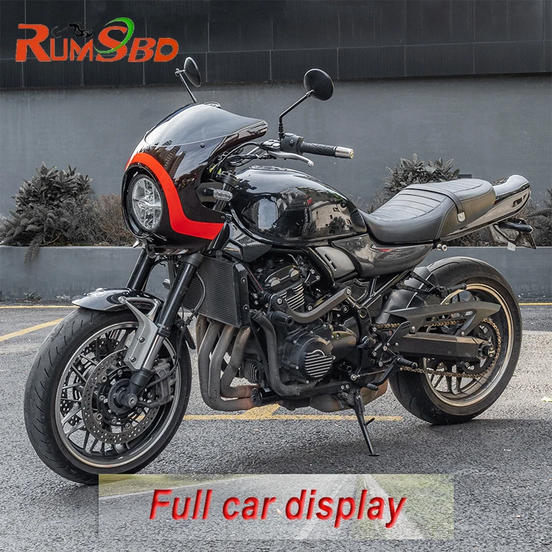 가와사키 Z900 RS SE 2018-2025 2026 오토바이용 레트로 헤드램프 프론트 카울 마스크 (윈드스크린 포함)