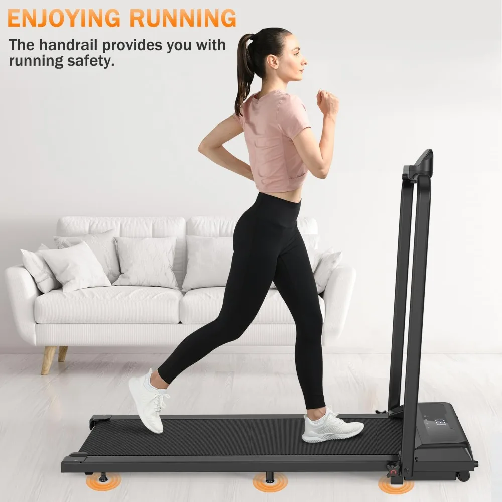 Walking Pad Treadmill,Walking Pad with Handle Bar,Treadmills for Home Walking Treadmill 2 in 1 Folding Treadmill Portable