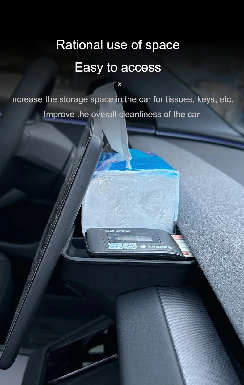 For Tesla Model Y Juniper 2025 Model 3 Highland 2024+ ETC Bracket Tray Silicone
