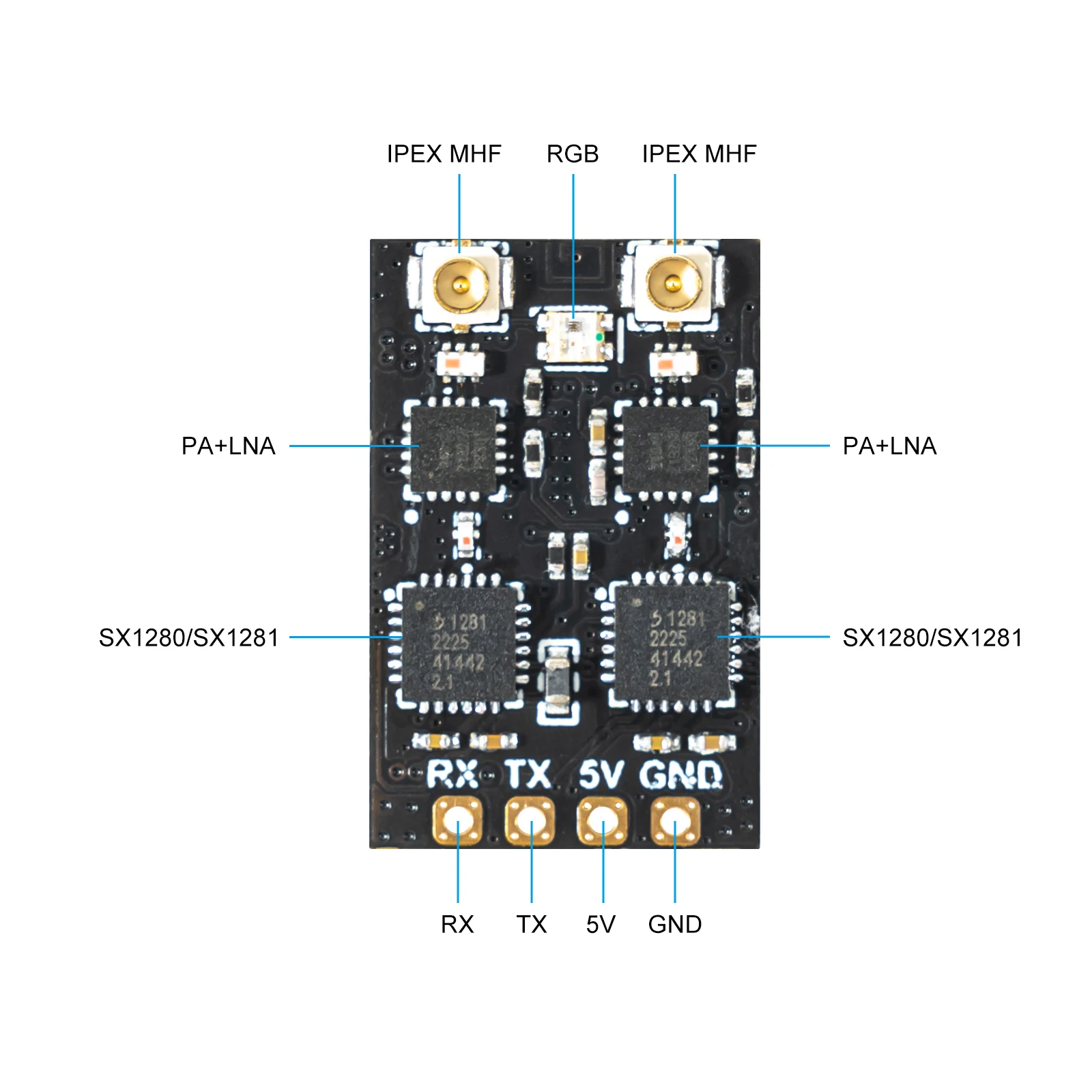 BETAFPV SuperD ELRS Récepteur True Diversity 2.4GHz/868/915MHz pour FPV