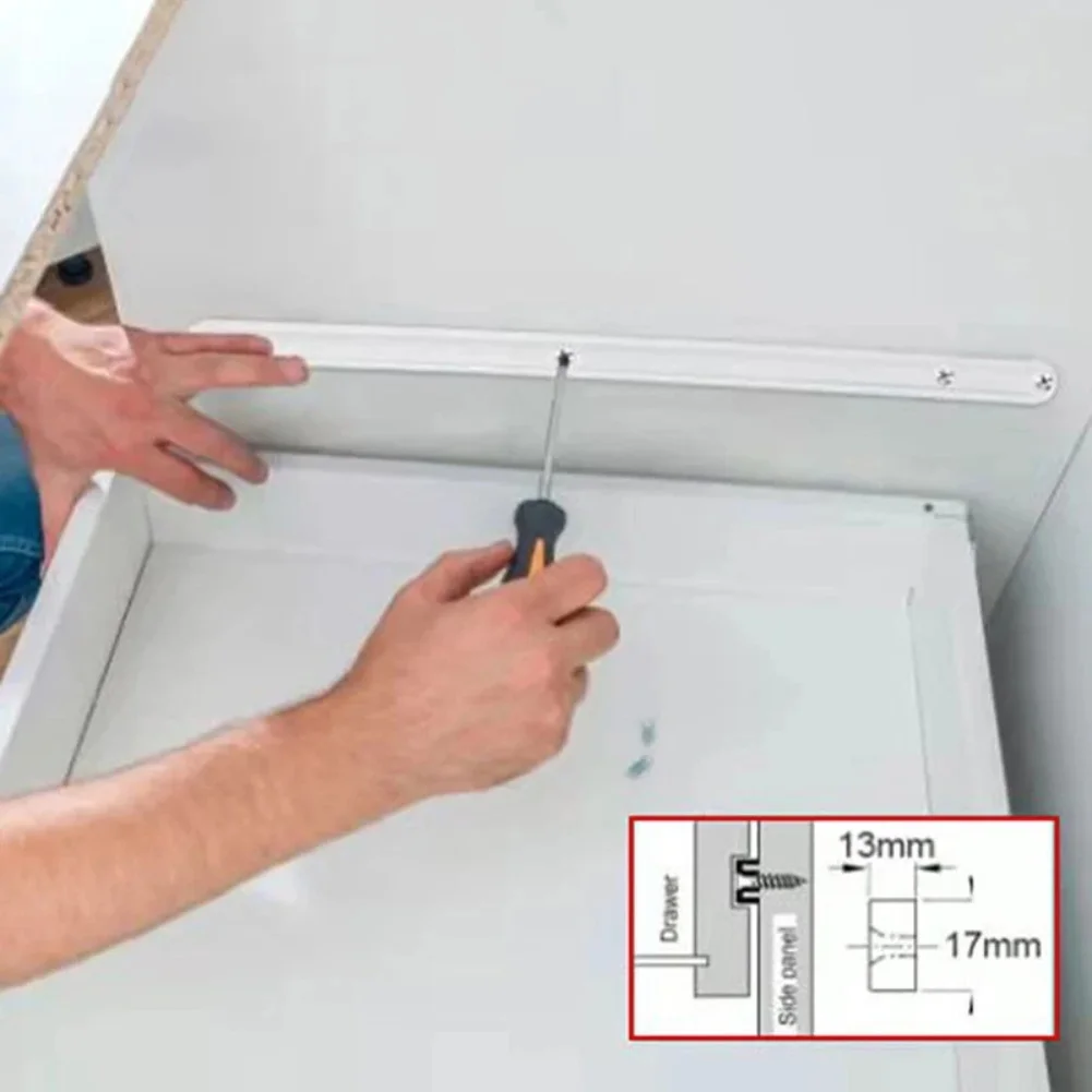 10-Piece Set of Durable Plastic Drawer Slides for Cabinets and Cupboards