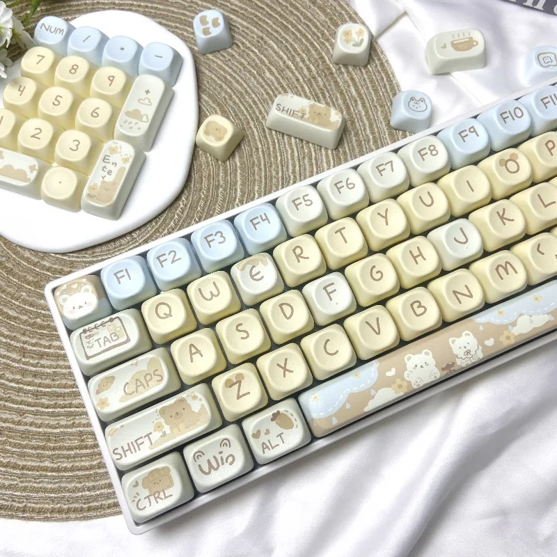 Kawaii Keys Milk Tea Bear Mao Profile Keycaps (131 Keys)