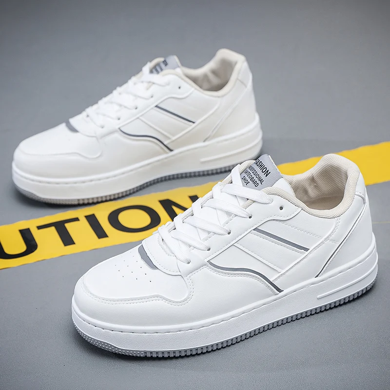 Men's thick soled casual small white shoes four seasons outdoor breathable comfort versatile walking shoes student running shoes 2