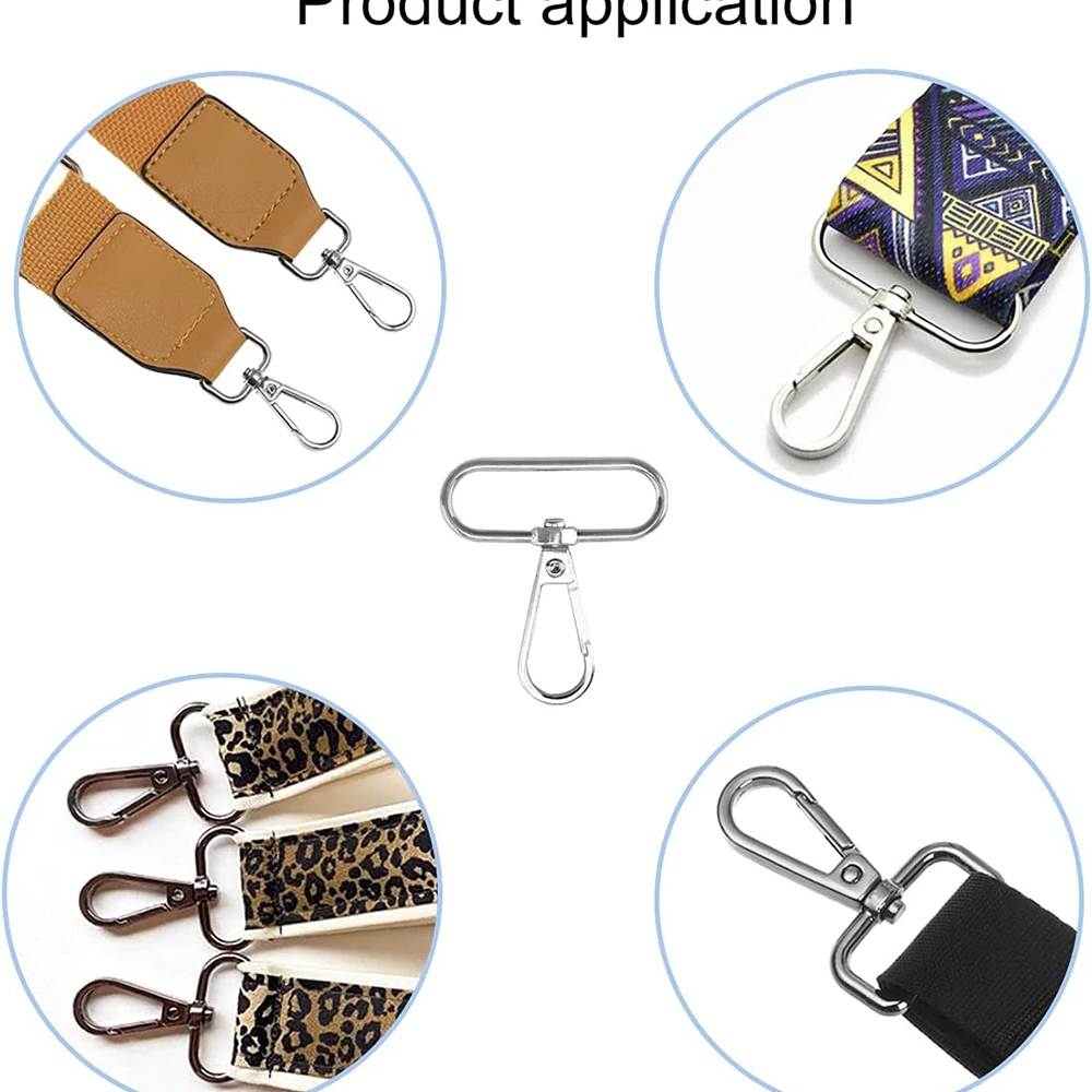 

Snap Hook Keychain Clip Hook Swivel Clasp, Lobster Claw Metal Hook Clasp with Keychain Wallet Hardware