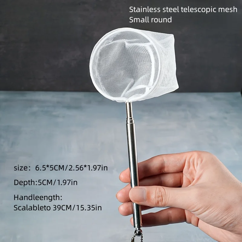 Stainless Steel Fishing Net Retractable and Durable for Aquarium and Fish Tank