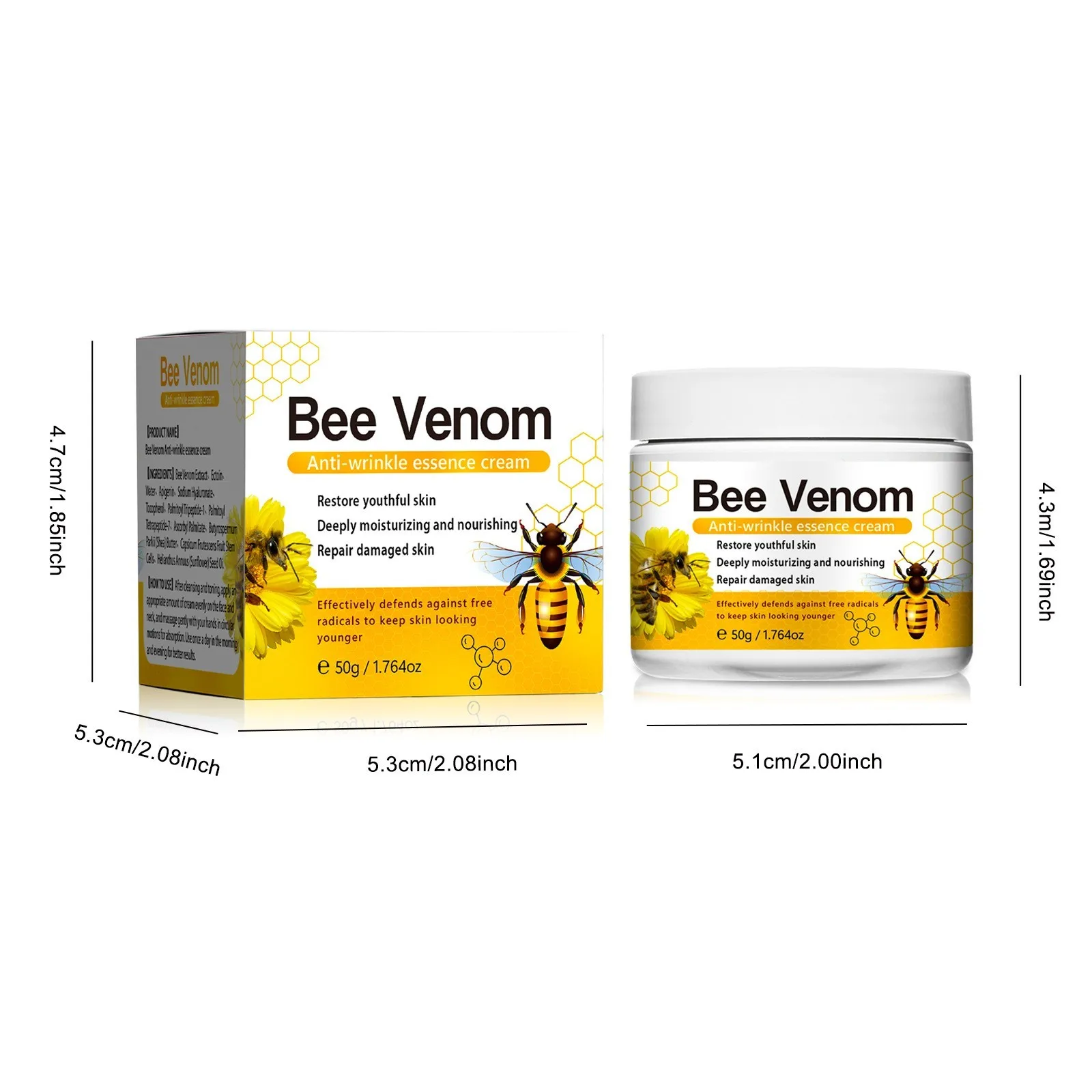 Bee Moisturizing Anti-wrinkle Bee Anti-wrinkle Anti-wrinkle Moisturizing Intensive Facial Suitable For All Skin Types 50ML