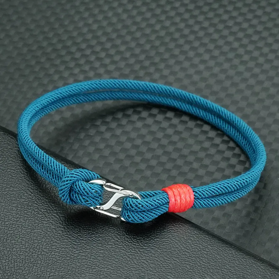 Neue 7 Farben Klasse A 3mm Seil Armband Männer Frauen Edelstahl Verbindung Schnalle Stoff Armband Freizeit Vielseitiges Zubehör – Detail 11