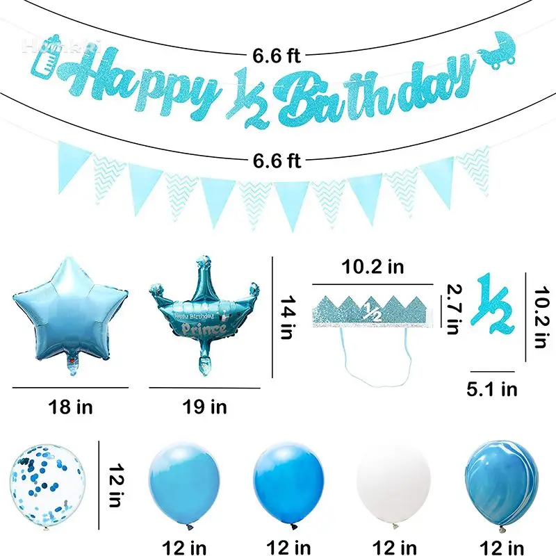 groovywings Half Birthday Decoration for Baby Boy - 6 Month Birthday  Decorations for Boy Price in India - Buy groovywings Half Birthday  Decoration for Baby Boy - 6 Month Birthday Decorations for