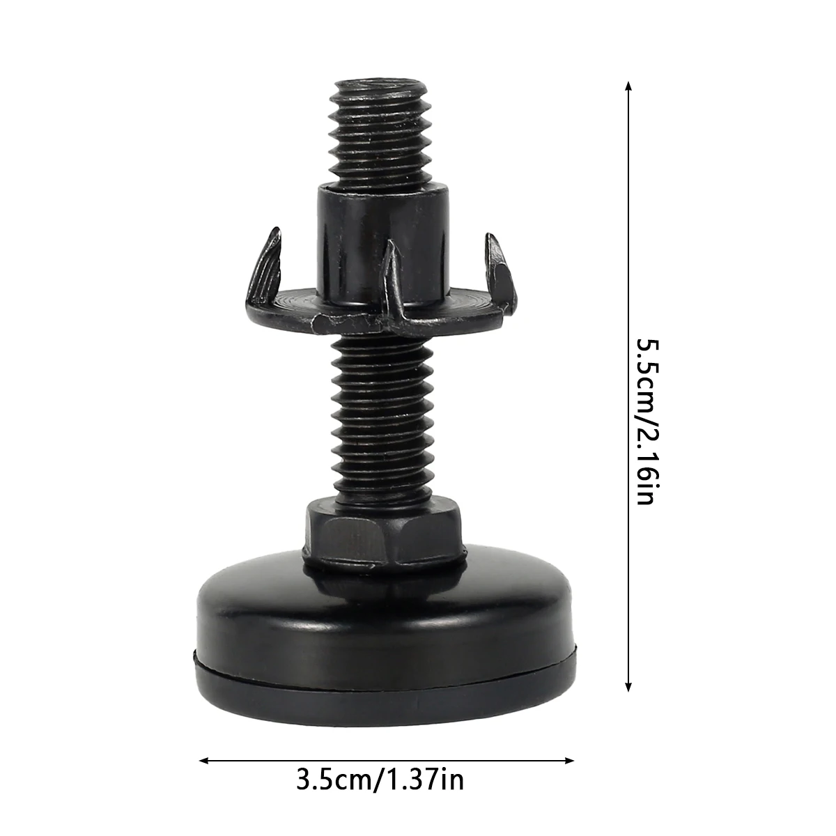 4 Pack Heavy-Duty Adjustable Furniture Levelers with Floor Protector Pads