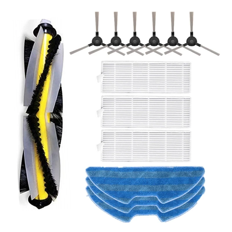 Vacuum Main Roller Side Brush Hepa Filter Mop Cloths Rags for Eziclean ONE Aqua 210 Robot Vacuum Cleaner Bruhes Cleaning Mop