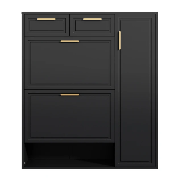 KOMHTOM Modern shoe cabinet with adjustable shelves