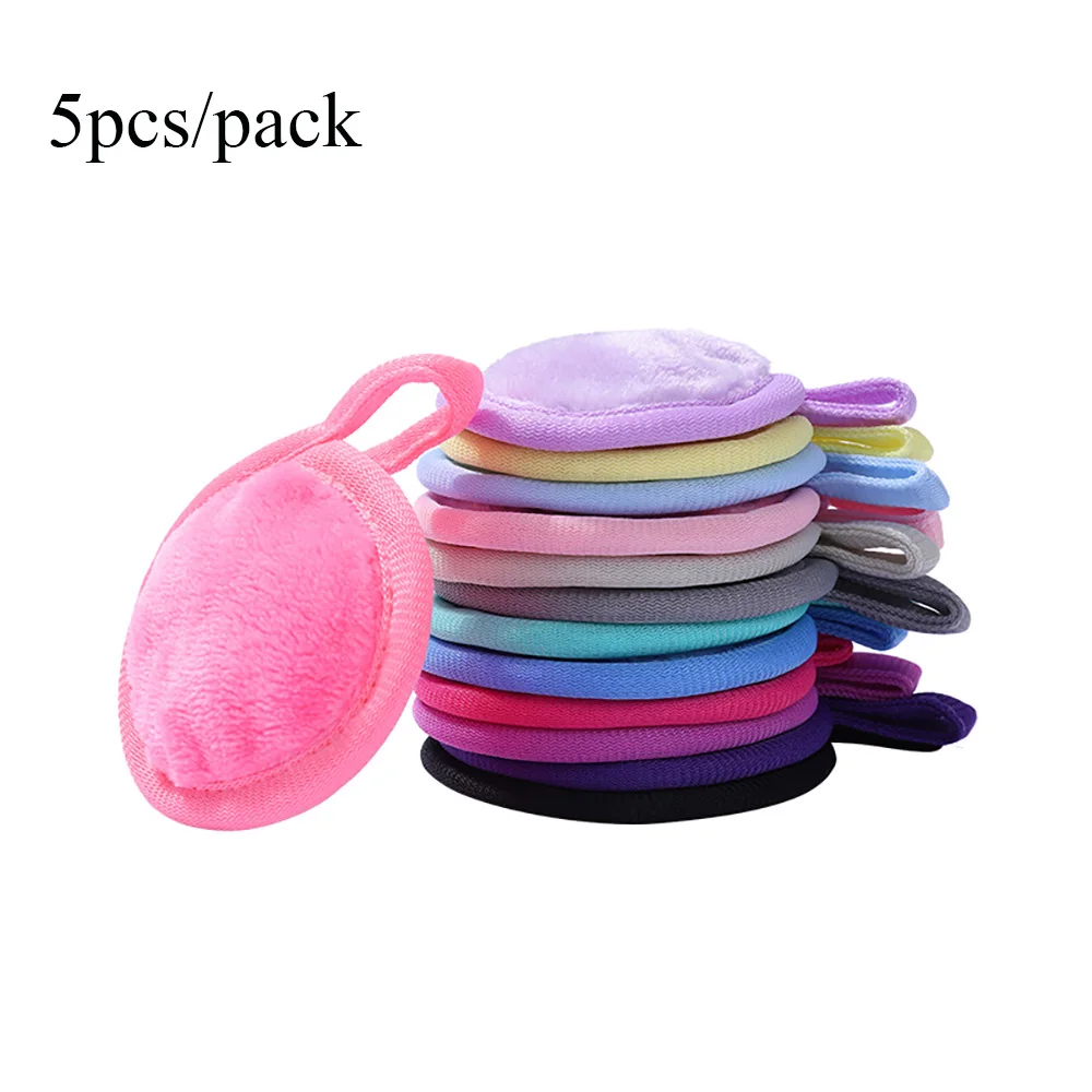 Reusable Cotton Fiber Makeup Remover Pads - Washable Facial Cleansing Rounds, Set of 5
