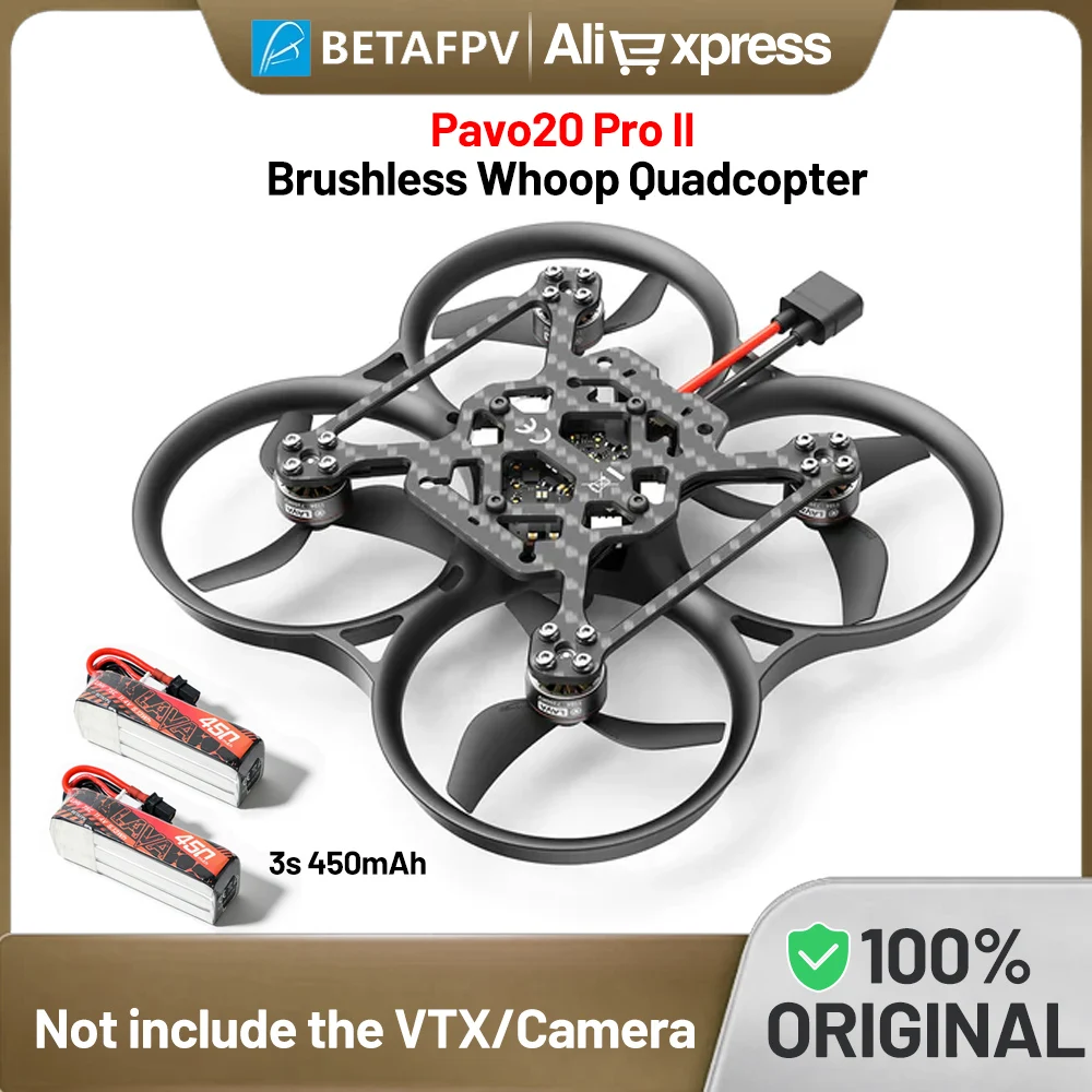 Drone BETAFPV Pavo20 O4 Pro Brushless Whoop - Prêt à Voler (sans VTX/caméra) - Neuf
