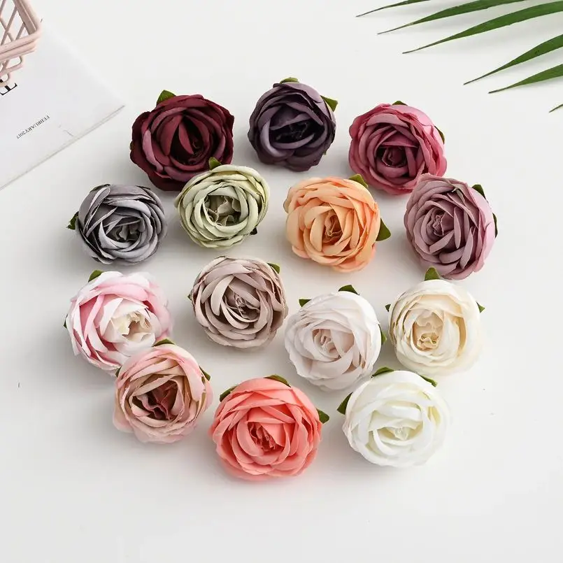 50/100pcs Artificial Flower Silk Rose Wedding Outdoor Garden Home Decor ...