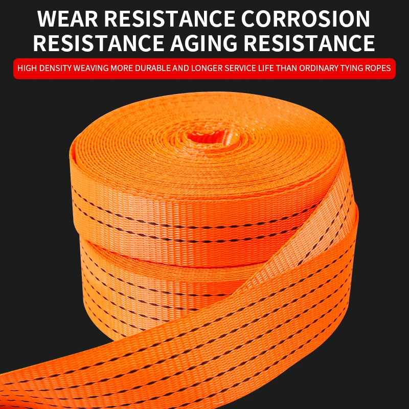 Truck Cargo Bundling Belt Brake Rope Trailer Rope Polyester Flat Belt Car Pulling Sealing Thickened And Wear-Resistant cargo straps,cargo tie down strap,tie down straps,lashing strap