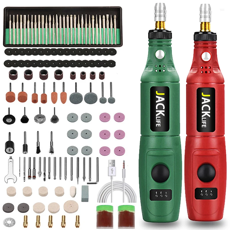 USB Cordless Rotary Tool Kit Woodworking Engraving Pen DIY For Jewelry Metal Glass Mini Wireless Drill With Dremel Accessories |