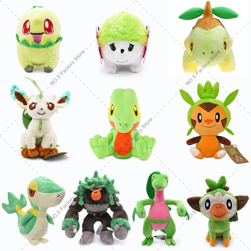 10スタイルタカラトミーポケモンpeluche草タイプシェイミチコリータツタージャgrovyleリーフィアナエトルかわいいソフト人形ぬいぐるみギフト Aliexpress